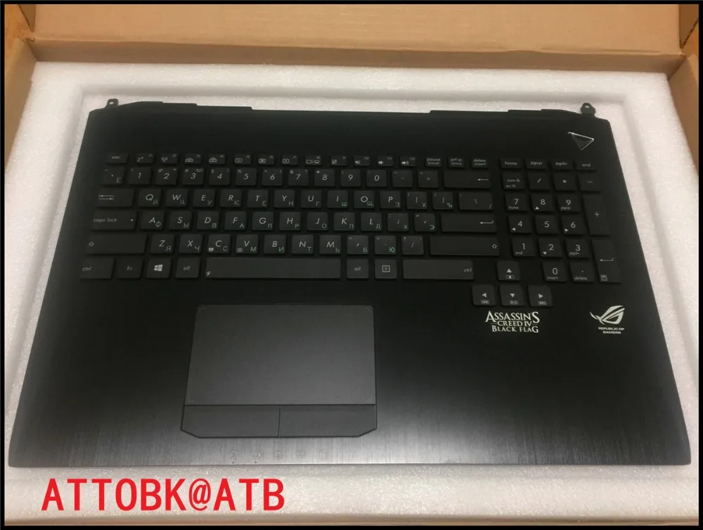 ATTOBK@ ATB русский стандарт Клавиатура для ноутбука Упор рук для ASUS G750 G750JH G750JM G750JS G750JW G750JX G750JZ с подсветкой