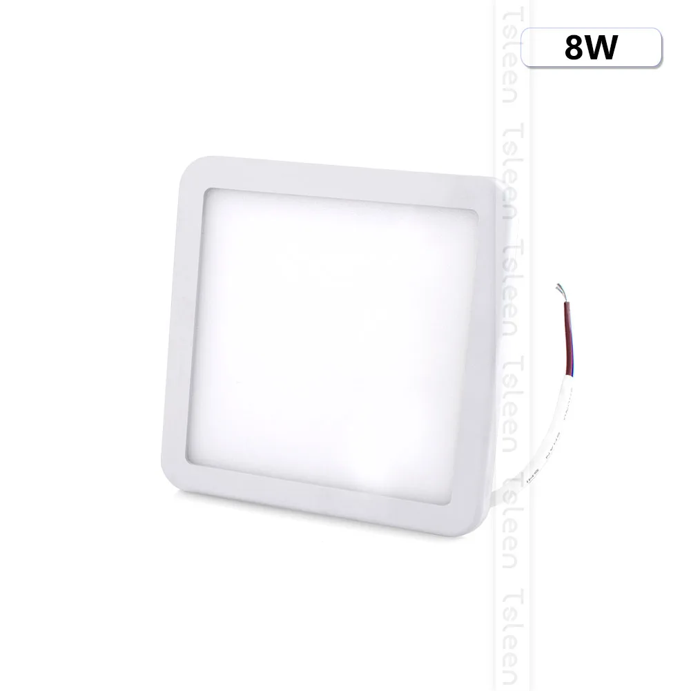 8W Square TSLEEN 1/2/4 шт. 6 Вт 8 Вт 15 Вт 20 Вт Led Панель светильник COB, точечный светильник вниз светильник ing светодиодный потолочный светильник AC 85-265V+ Драйвер - Цвет корпуса: 8W Square