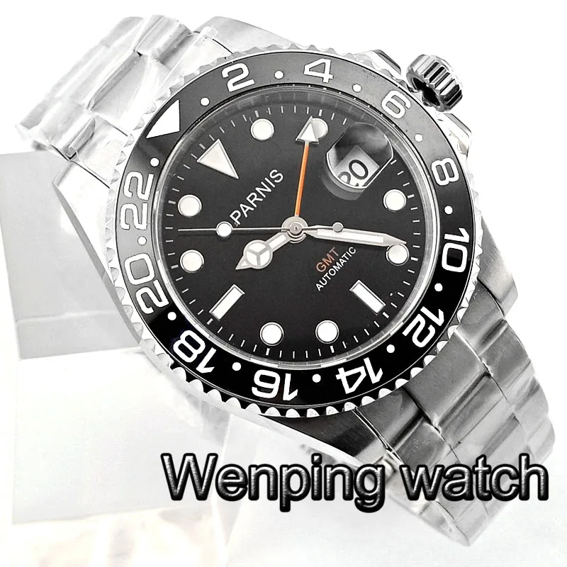 Часы мужские механические с черным циферблатом 40 мм | Наручные часы