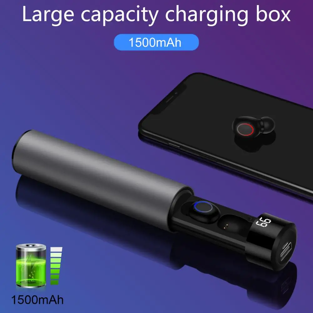 Беспроводные TWS Bluetooth 5 0 наушники с отпечатком пальца сенсорная гарнитура Q67 HD