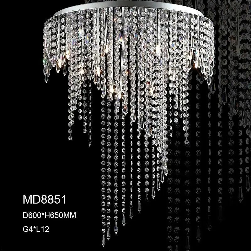 売る スパイラルクリスタル天井ランプ Lustres クリスタルライト明確な天井照明保証 100% プロンプト無料 MD8551-L8