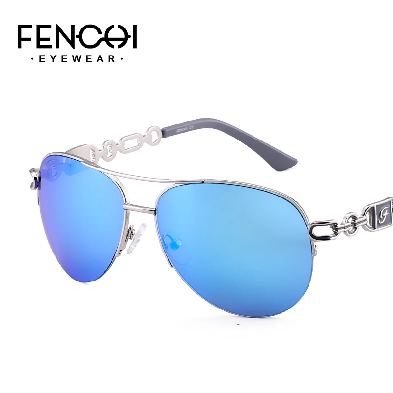 C3 blue FENCHI анти-синие розовые белые роскошные солнцезащитные очки пилоты женские Zonnebril Dames оправа из розового золота женские солнцезащитные очки Oculos Feminino - Цвет линз: C3 blue