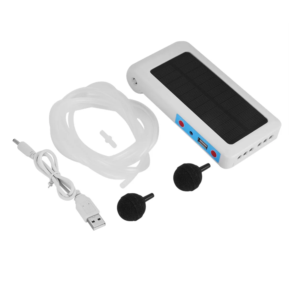 Кислородный аэратор на солнечной батарее водонепроницаемый USB воздушный насос