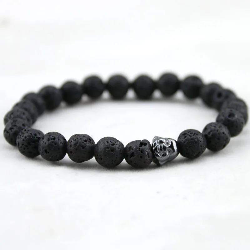 Натуральный камень 8 мм бисера буддийский Свастика Браслеты для Для женщин и