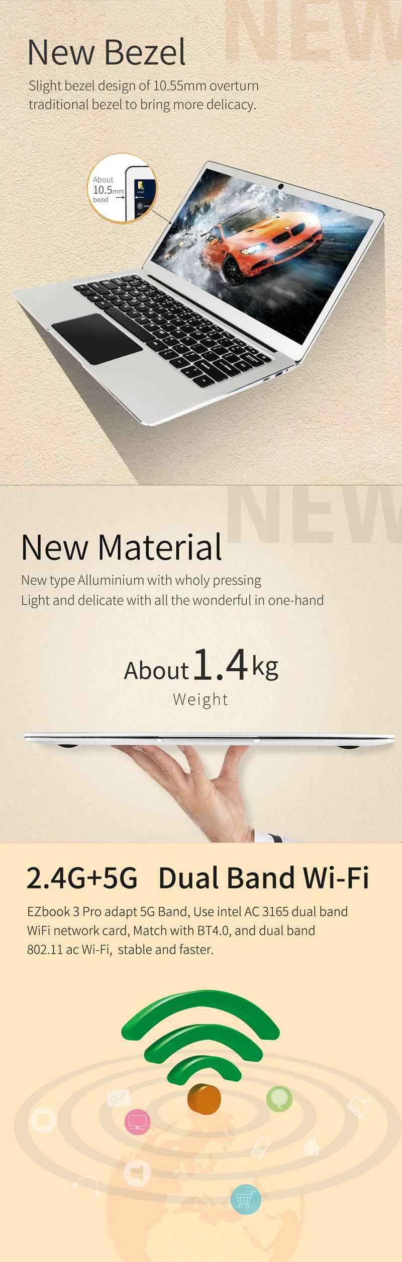 Jumper EZBOOK 3 PRO 13,3 дюймовый ноутбук Windows 10 Intel Apollo Lake N3450 четырехъядерный процессор 6 ГБ ОЗУ 64 Гб eMMC 6 ГБ ОЗУ 128 Гб ПЗУ