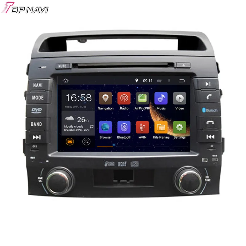 

Topnavi 8'' Quad Core Android 6.0 Car DVD Play for TOYOTA Land Cruiser Autoradio GPS Navigation Audio Stereo