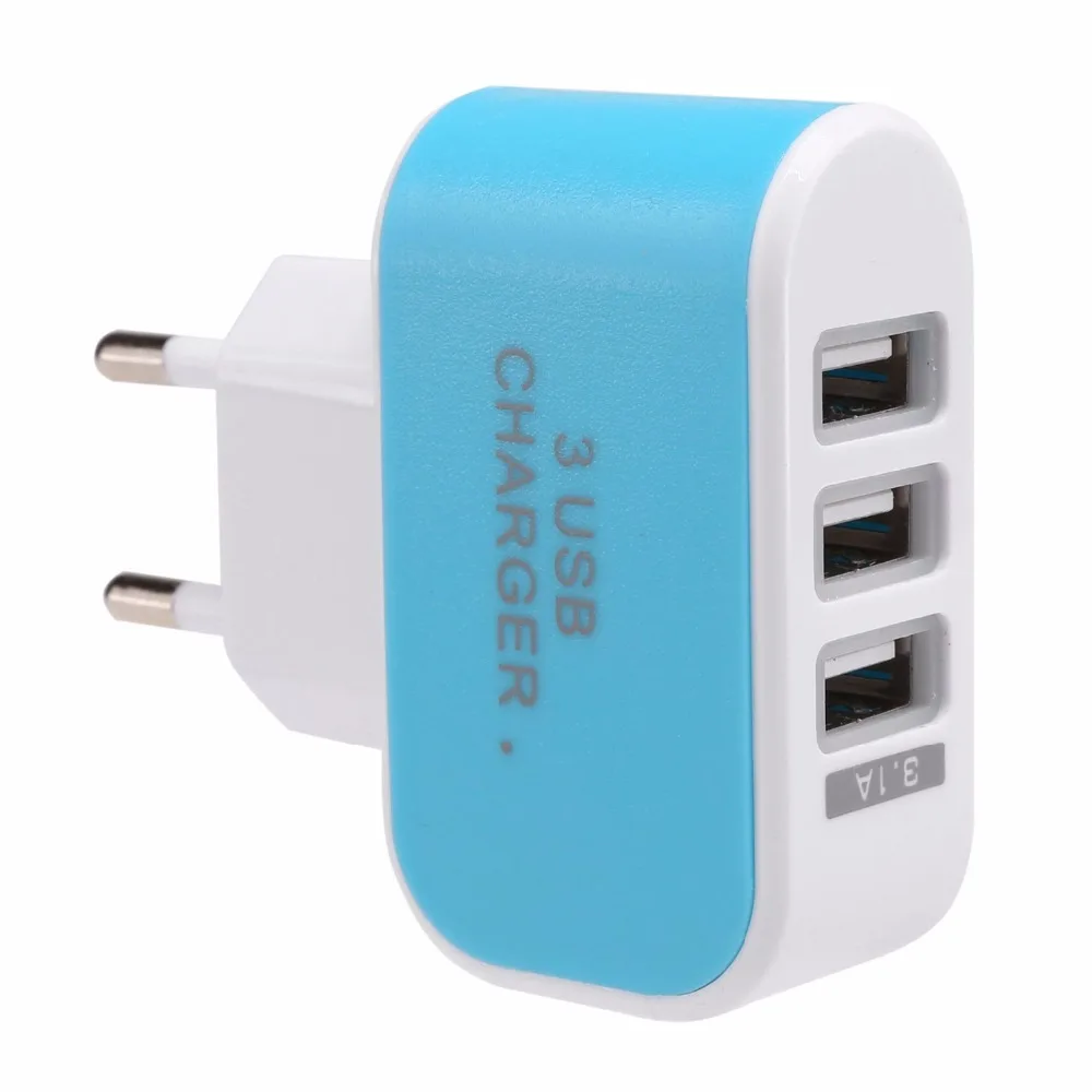 10 шт./партия 3.1a тройной USB 3 порта настенный домашний дорожный адаптер переменного