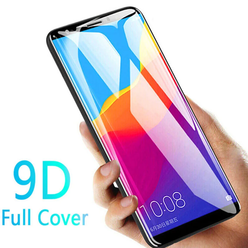 9D полное покрытие из закаленного стекла для huawei Y5 prime Y9 2018 Защитная пленка экрана