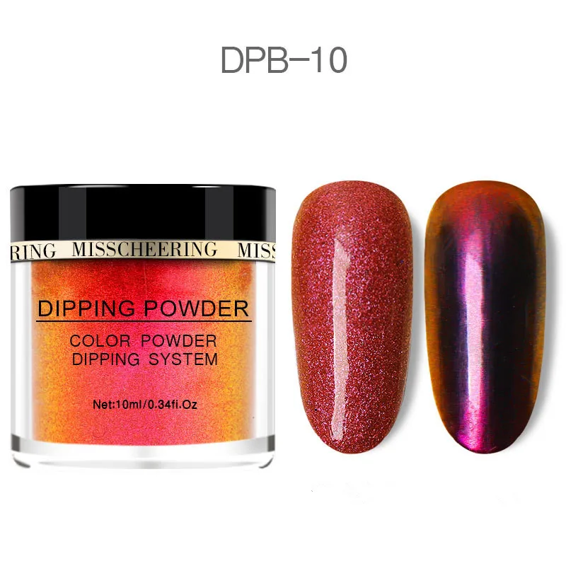 DPB-10 1 шт. Хамелеон Мочалка для ногтей порошок окунание блеск хром зеркальный эффект УФ гель маникюр украшения натуральный сухой без лампы лечения - Цвет: DPB-10