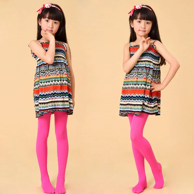 Весенне-осенние детские колготки ярких цветов для маленьких девочек милые