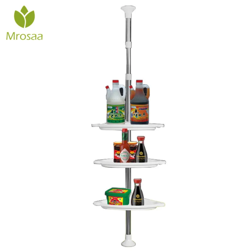 Регулируемая телескопическая 4-уровневая полка для Хранения Caddy настенная