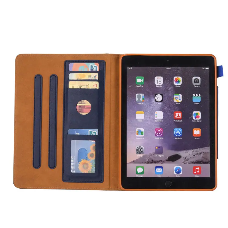Чехол подставка из ПУ кожи для Apple iPad 9 7 2018 2017 Air 1 2 5 6 Pro 7|Чехлы планшетов и