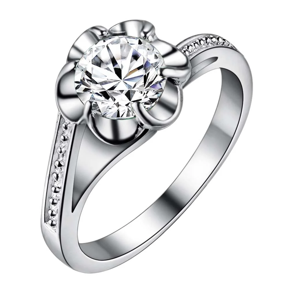 Кольцо с блестящим покрытием из циркония серебряное модное Ювелирное кольцо для