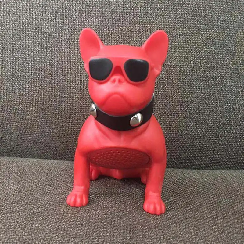 GYKZ Bulldog Bluetooth колонки 3,5 аудио соединение TF карта металлический портативный громкоговоритель коробка 8 Вт 10 м ссылка сабвуфер колонки - Цвет: Красный