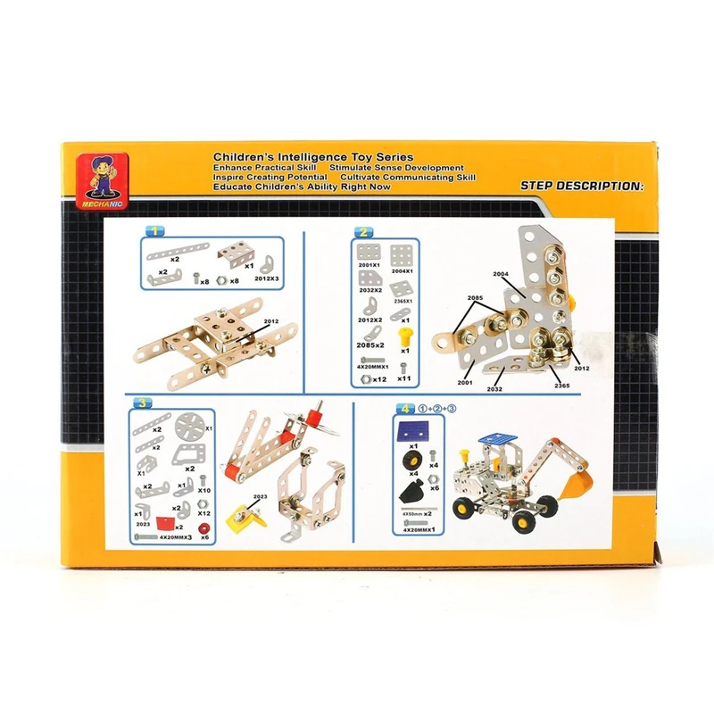 

INBEAJY 2018 new high quality City Build Metal Toy Metal DIY Model Vehicle Improve Move Artifice for Age 8+