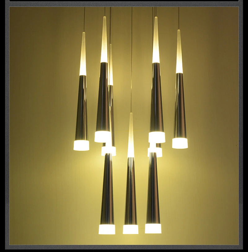 Изящные длинные люстры для лестниц и лестничных пролетов Спирали висит