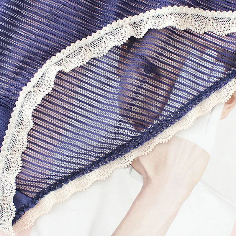 2019 новые модные женские туфли из пряжи Трусики кружевные края дышащий