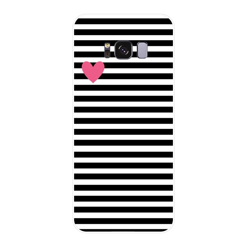 Blue Black Stripes Back Cover For Samsung Galaxy Note 4 5 8 9 Soft Silicone Case S8 S9 Plus S5 S6 S7 Edge Phone | Мобильные телефоны