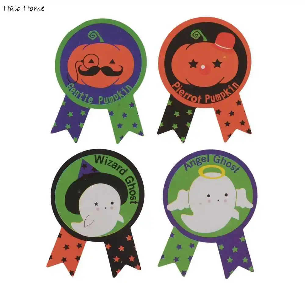 Одежда высшего качества бумажный Хеллоуин этикетки 80 шт. уплотнения коробки