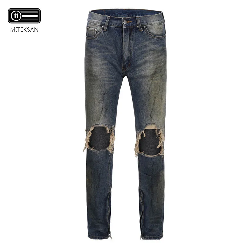 

Fashion 2020 men jeans male high quality hole denim pants men comfortable pants zipper fly streetwear skinny jeans men