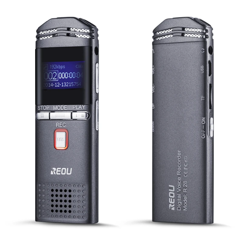 REOU Voice Stereo Digital Recorder Pen Audio Sound MP3 Player Dictaphone 8GB Dual Mic USB U Disk | Электроника