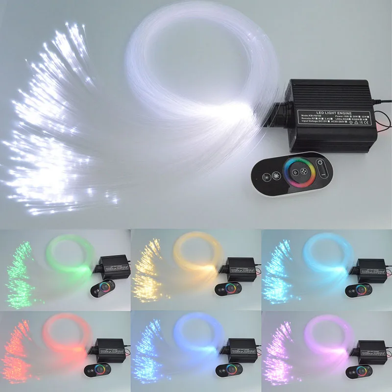 16 Вт RGB светодиодный комплект оптоволоконного светильника 150/200/300 шт. * 0 75 мм 2 м