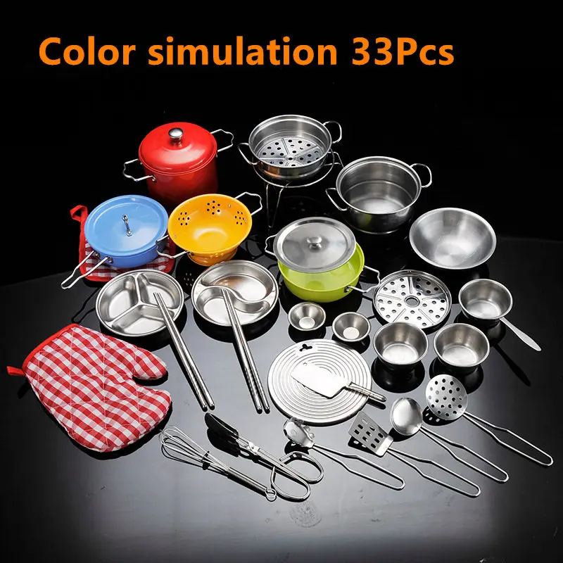 40 шт. Детские Кухонные Игрушки из нержавеющей стали | и хобби