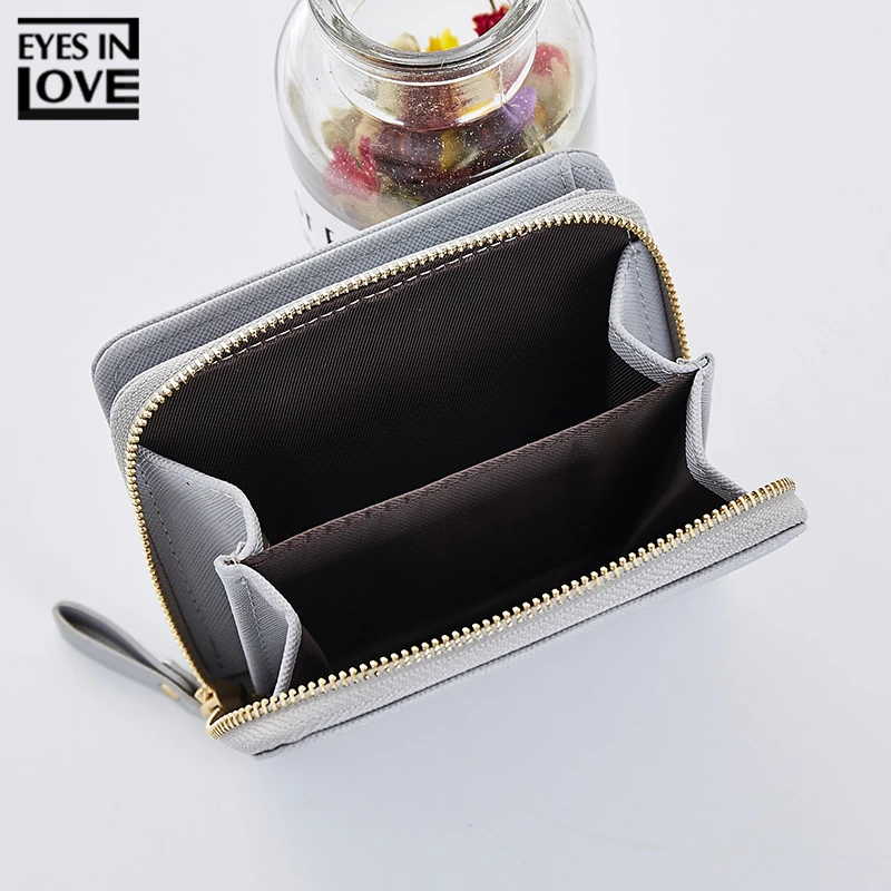 EYES IN LOVE брендовый классический стиль маленький женский однотонный кошелек из