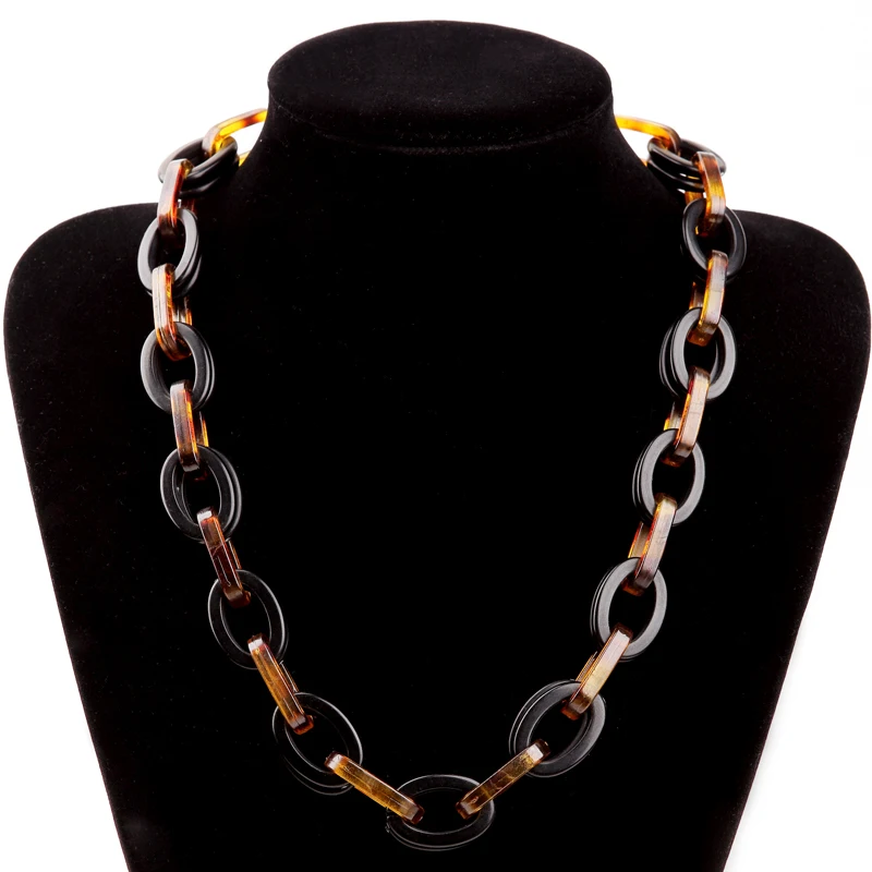 Модное женское ювелирное изделие колье ожерелье пластиковая цепочка Макси