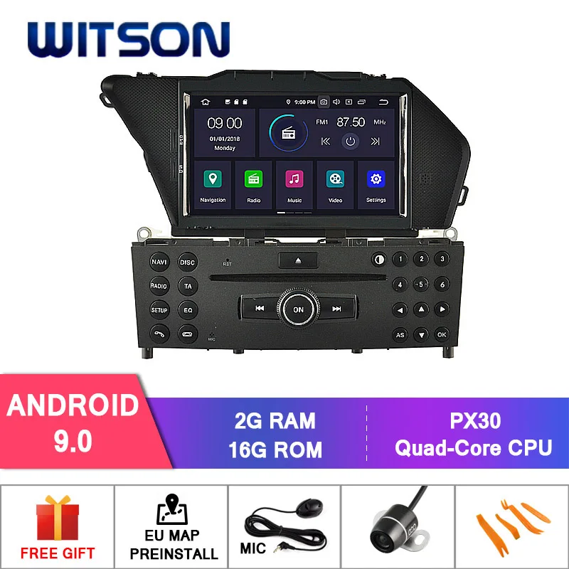 WITSON Android 9,0 Восьмиядерный 4G ram+ 64G rom автомобильный dvd-плеер gps для MERCEDES-BENZ GLK Авто DVD НАВИГАЦИЯ gps автомобильный аудио