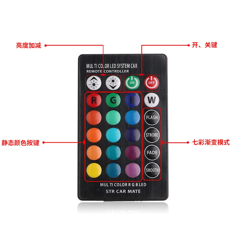 Светодиодные лампы DUU головного света T10 W5W RGB дистанционная CAN-шина без ошибок 6 SMD