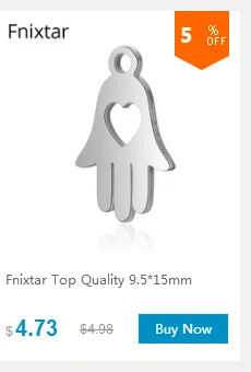 Fnixtar популярный 316L из нержавеющей стали лапа металлический круглый мини-Кулон 12*14 мм Подвески для DIY ювелирных изделий Лучшие подарки 20 шт./партия