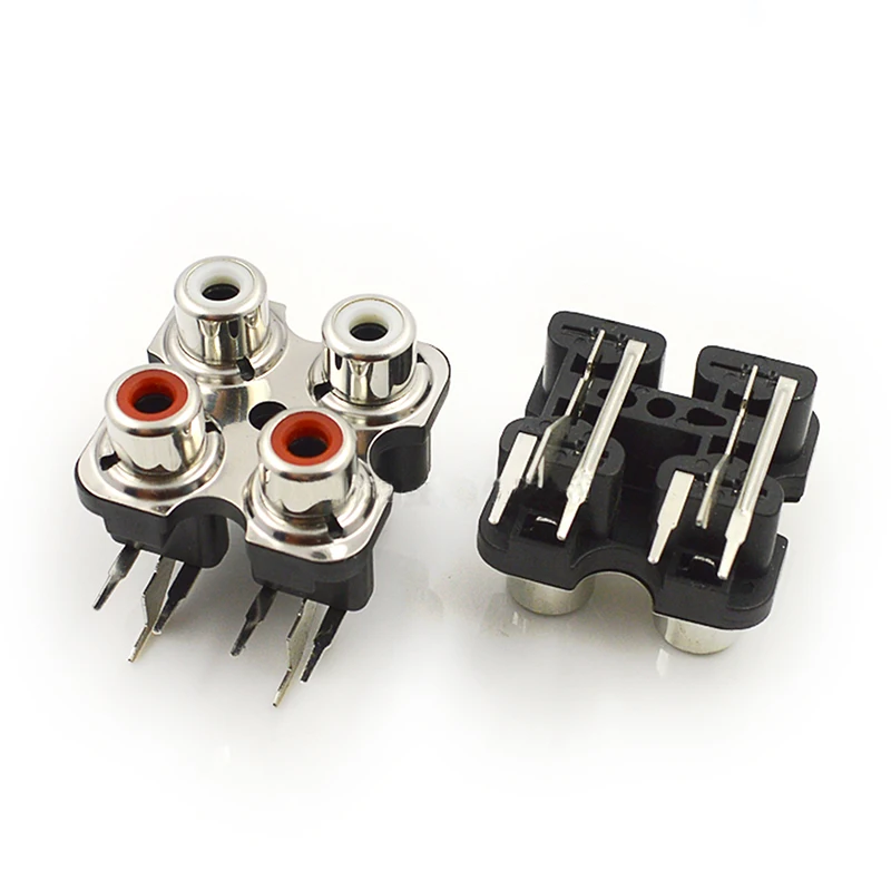 100 шт. RCA разъем AV 4 ядра AV/RCA Lotus AV4-8.4-7 Аудио Видео выход | Компьютеры и офис