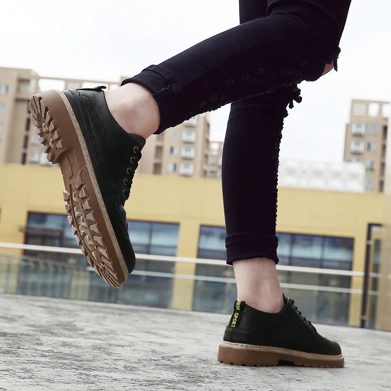 Осенне-зимняя обувь новые инструменты мужская низким чтобы помочь большой