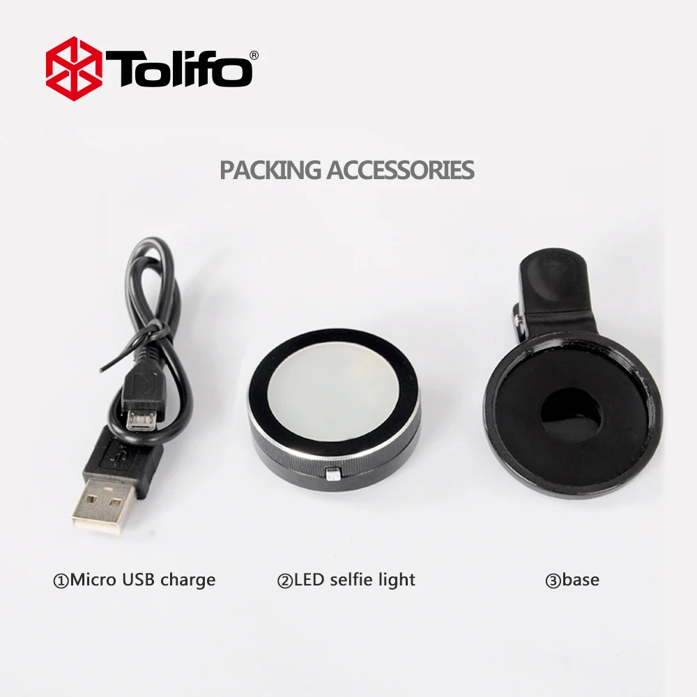 Tolifo HF0601 светодио дный светодиодный мобильный телефон фотография селфи свет