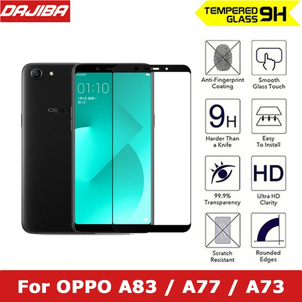 9H 3D полное покрытие закаленное стекло для OPPO A83 A77 A73 Защитная пленка экрана A 73 77 83