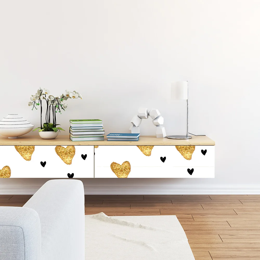 Funlife Love Kids Наклейка на стену рулоны самоклеящаяся наклейка золотой декор для