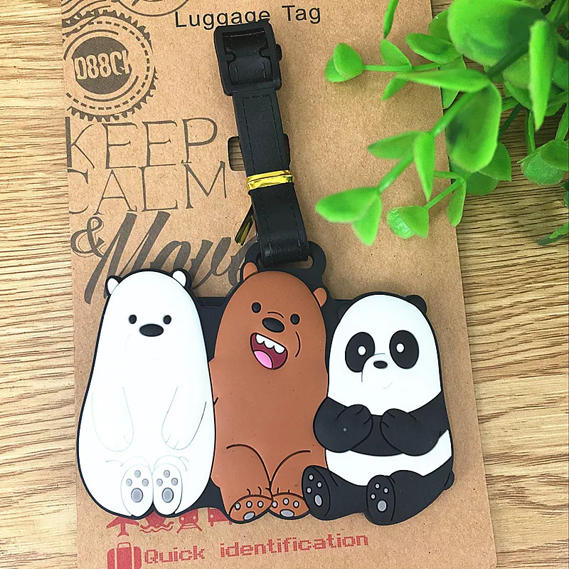 Дорожная бирка wonder woman bear little rabbit animal бирки силикагель чемодан ID Addres держатель для