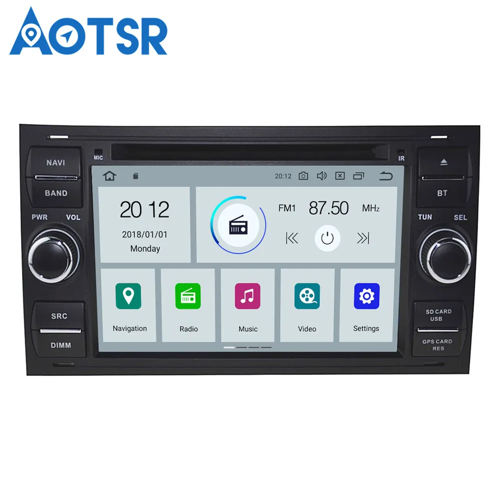 Android 9 0 8 ядерный автомобильный DVD плеер GPS навигация для FORD FOCUS C-MAX FIESTA FUSION GALAXY TRANSIT