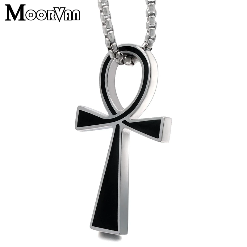 

Ожерелье Moorvan женское, из нержавеющей стали, с подвеской в виде креста "Life"