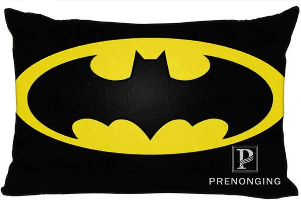 Pillowcase Для наращивания с лучшими продажами от подушка чехол с логотипом Бэтмена прямоугольник подушка чехол с застежкой-молнией; большие размеры 35-х 45 см(одна сторона печати)@ 180117-159 - Цвет: Pillowcase