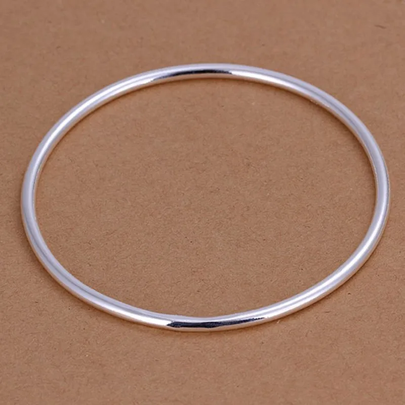 Серебряные модные ювелирные изделия посеребренный браслет 3 мм одиночное кольцо