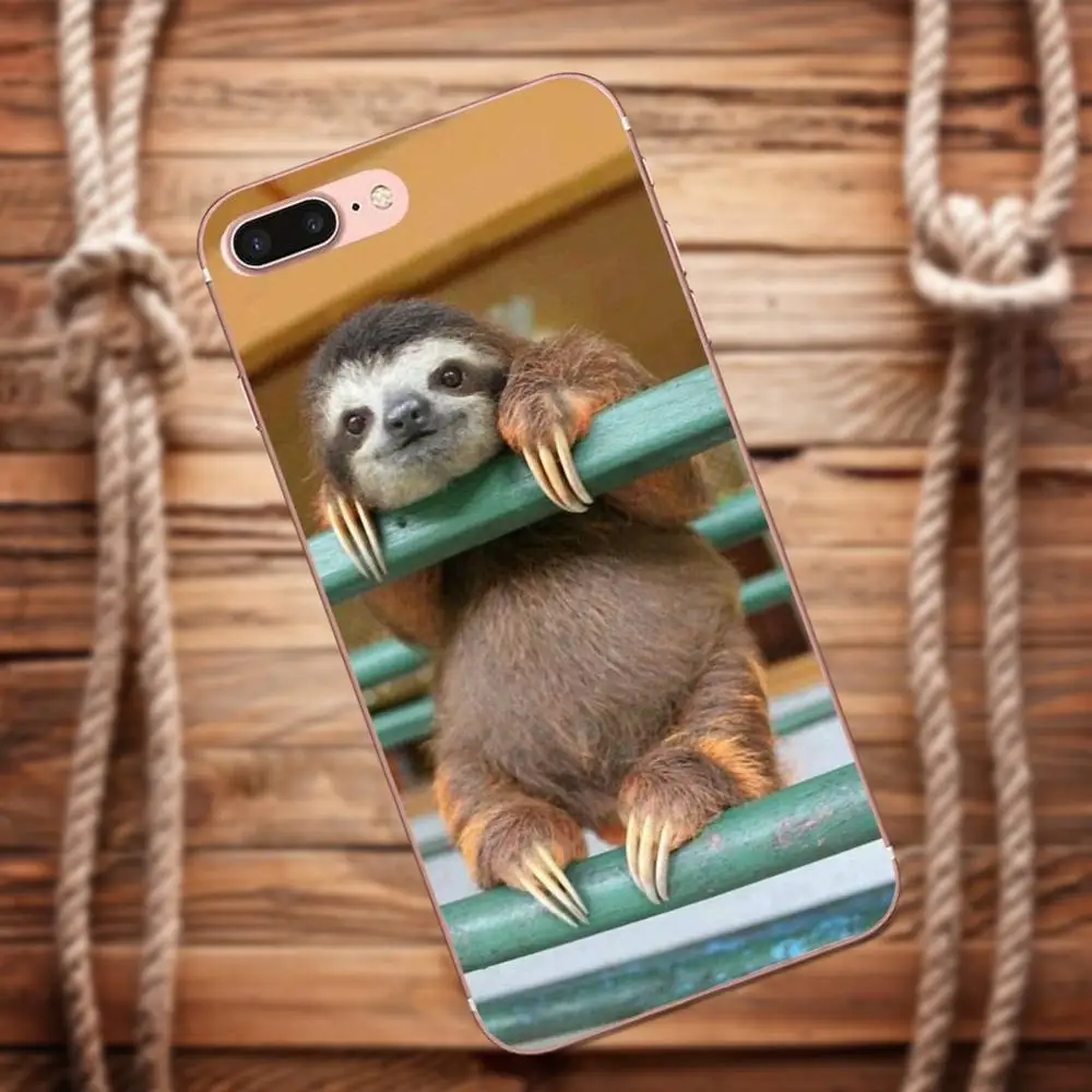 Vvcqod Soft TPU Custom Phone For Samsung Galaxy A3 A5 A7 J1 J2 J3 J5 J7 2015 2016 2017 Sloth Hanging Fat Sleepy Furry | Мобильные