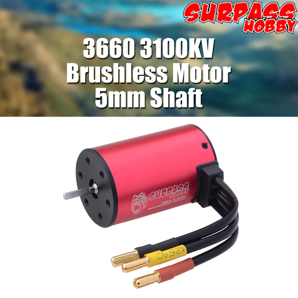 SURPASS HOBBY 3660 3100KV 4200KV 2S 5mm Shaft Brushless Motor Waterproof Sensorless for 1:10 RC Drift Off-road Climbing Car | Игрушки и