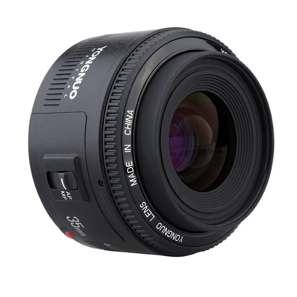 PULUZ YONGNUO YN35MM F2N 1:2 AF/MF широкоугольный фиксированный/основной объектив с автофокусом для цифровых зеркальных фотокамер Nikon