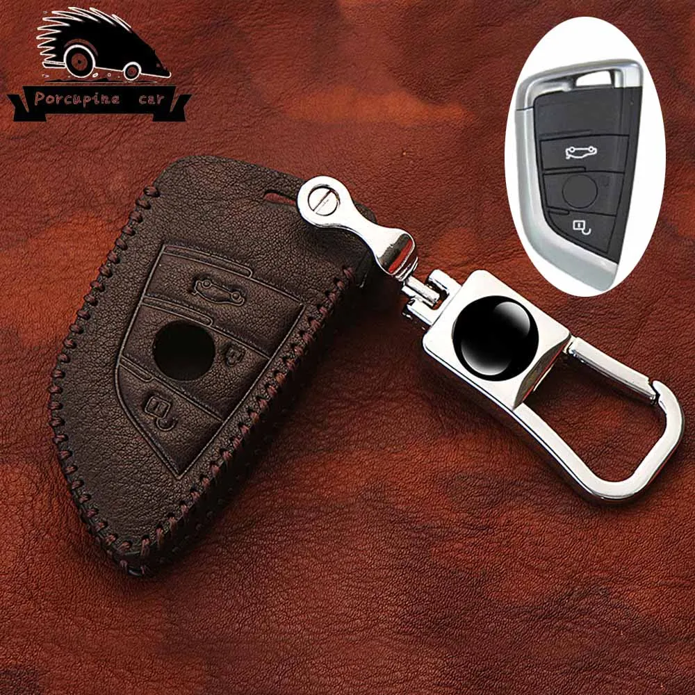 High quality leather Car Key Case Cover Protector for BMW X5 F15 X6 F16 G30 7 Series G11 X1 F48 F39 Accessories Styling | Автомобили и