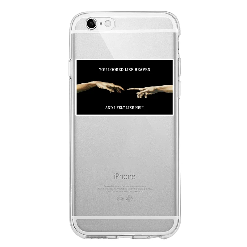TPU Вы были как небеса, и я ощущал себя как адский чехол для телефона iPhone 5S 6 6s 7 8 Plus X XR XS максимальный чехол Aktuell горячий ангел чехол - Цвет: TPU