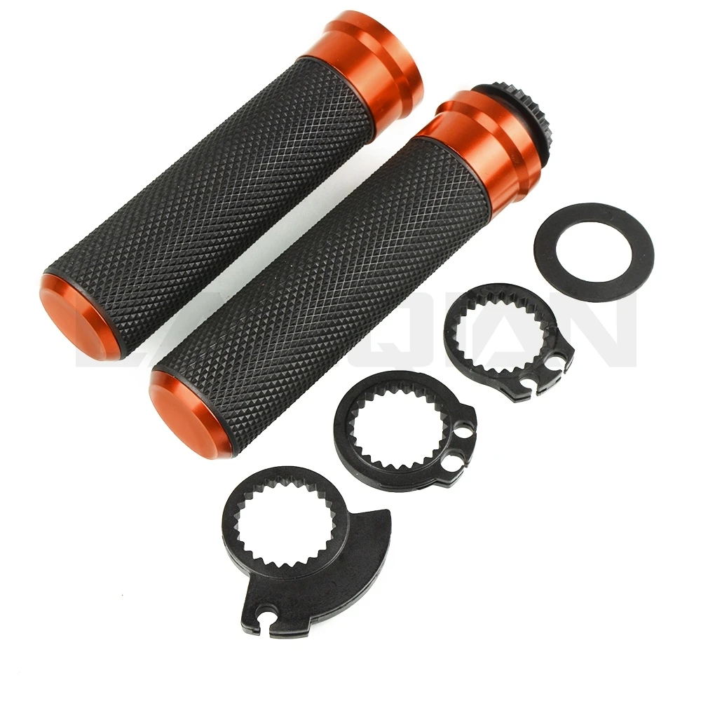 1 Pair Universal CNC Motorcycle Handle bar / Handlebar Grips Kit Fit all 22MM 24MM Street & Racing Moto with end | Автомобили и