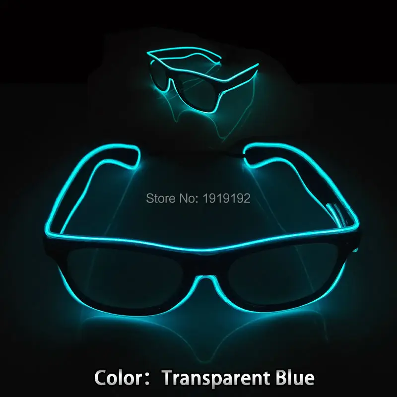 Очки el со звуковым управлением прозрачные линзы модные неоновые очки
