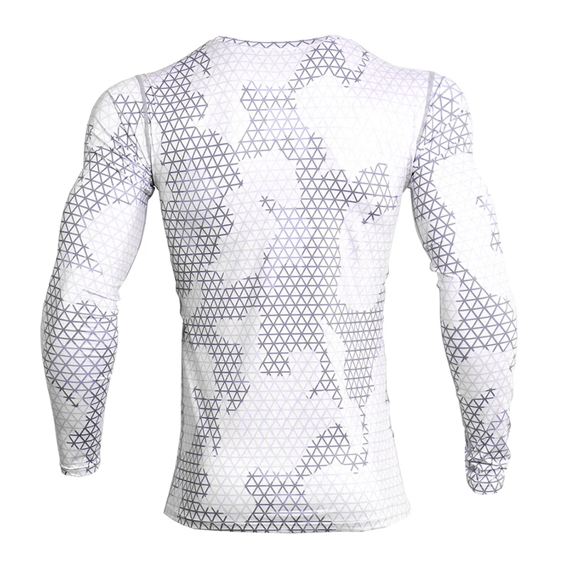 Камуфляжная компрессионная рубашка с длинным рукавом для кроссфита и бега